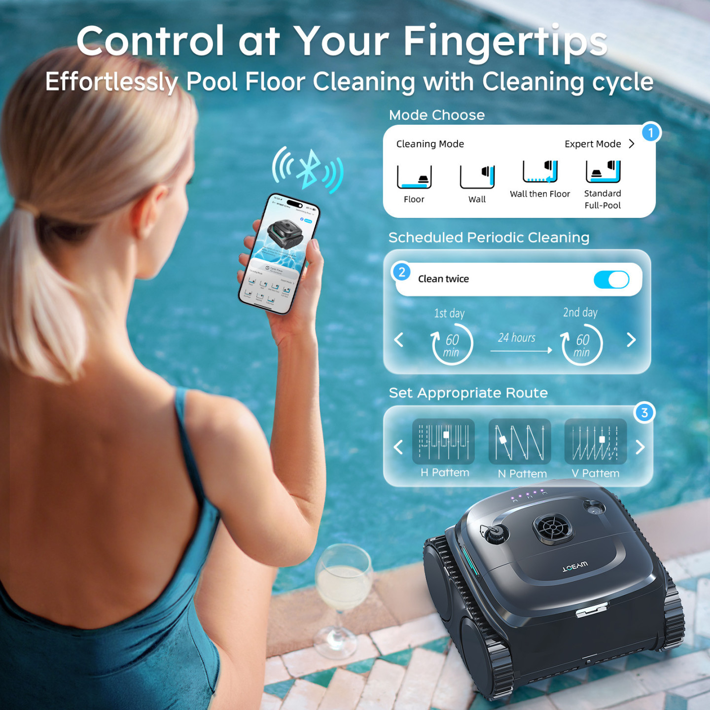 Limpiador piscina Wybot C2 Pro Vision